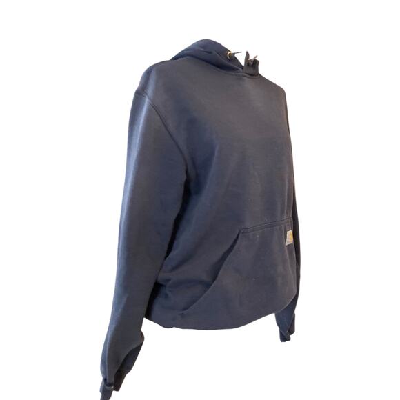 Y2K Carhartt Loose Fit Blue Distressed Thrasher Gorpcore Hoodie Size Small - Picture 3 of 15